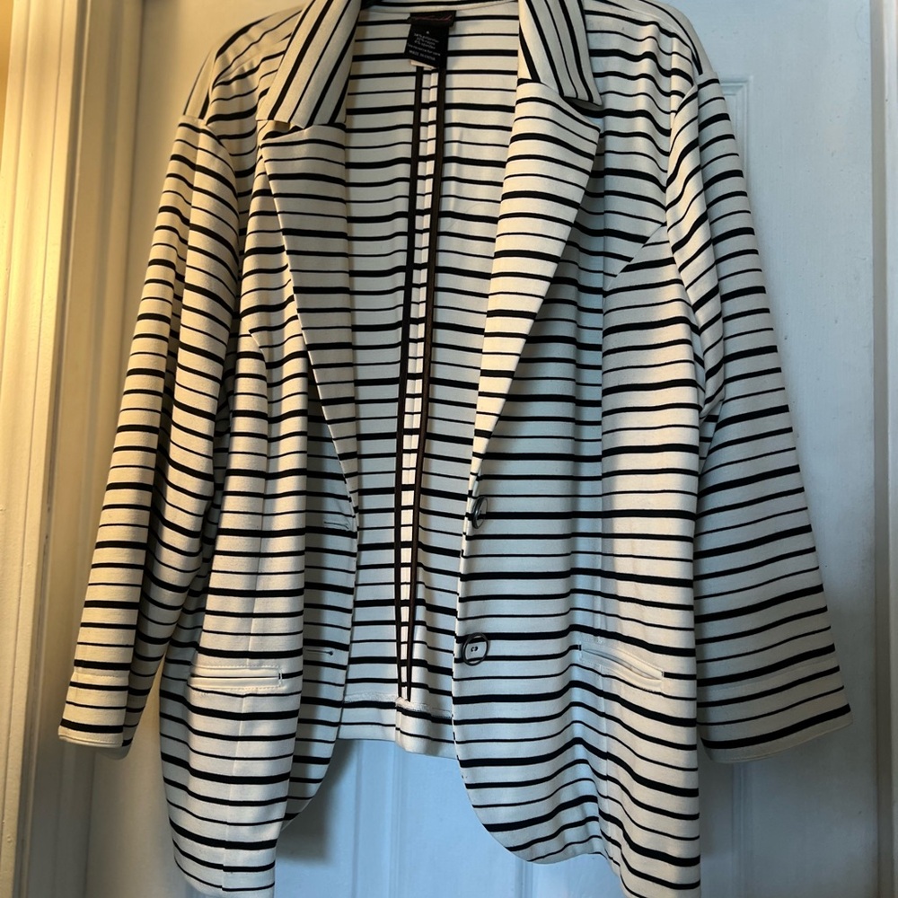 Torrid Striped Black and White Women's Jacket size 4
